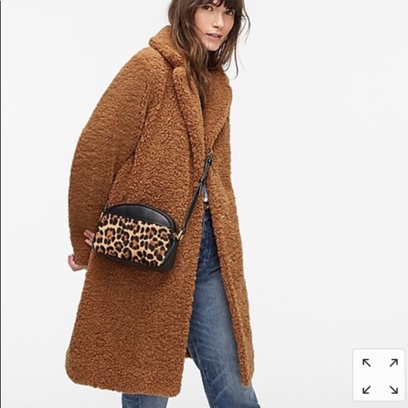 J. Crew Jackets & Blazers - J Crew Teddy Bear Sherpa Coat Warm Brandy Caramel Size XXS